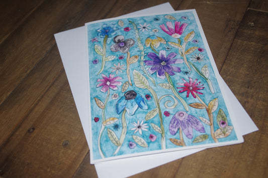 Oasis of Calm - Part of the Floral Collection. This mix of colours evokes a peaceful and serene mood, relaxing your mind and helping you feel stress free.