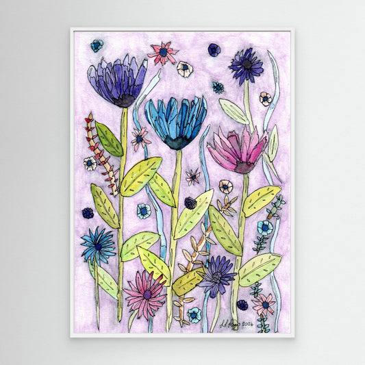 Purple Rain - Framed Canvas Giclée Print
