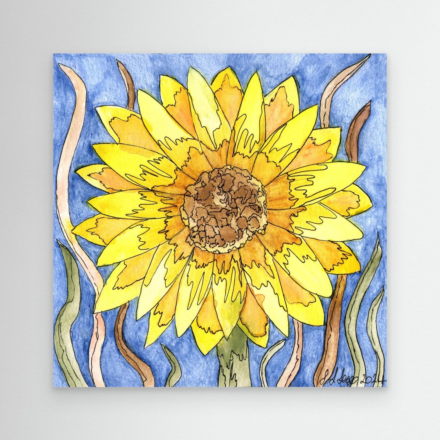 Sunflower - Framed Canvas Giclée Print