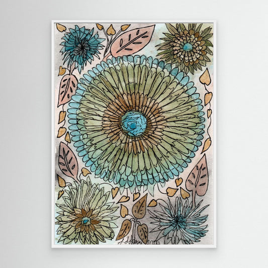 Alternative Cornflower - Framed Canvas Giclée Print